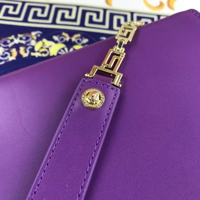 Versace Purple Chain Satchel Bag - Image 6