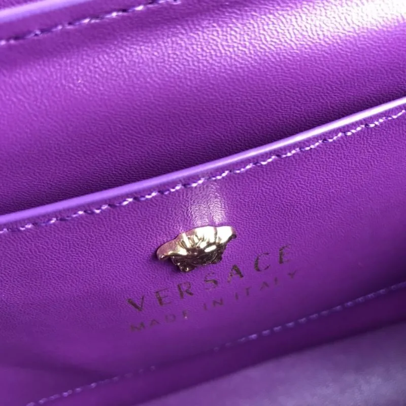 Versace Purple Chain Satchel Bag - Image 8