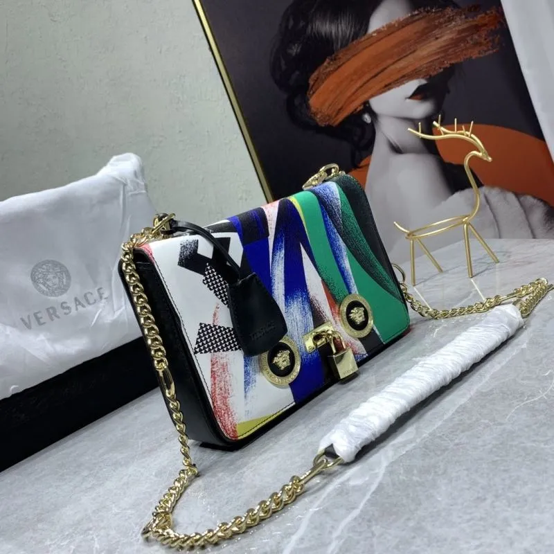 Alternative view of Versace Multicolor Chain Crossbody Satchel Bag 65