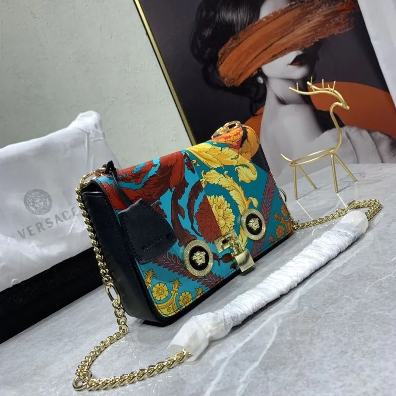 Alternative view of Versace Baroque Printed Chain Satchel Bag 24cm