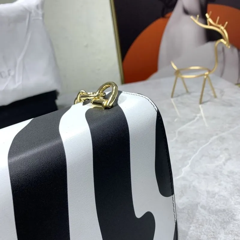 Versace Black White Zebra Print Satchel Bag - Image 6