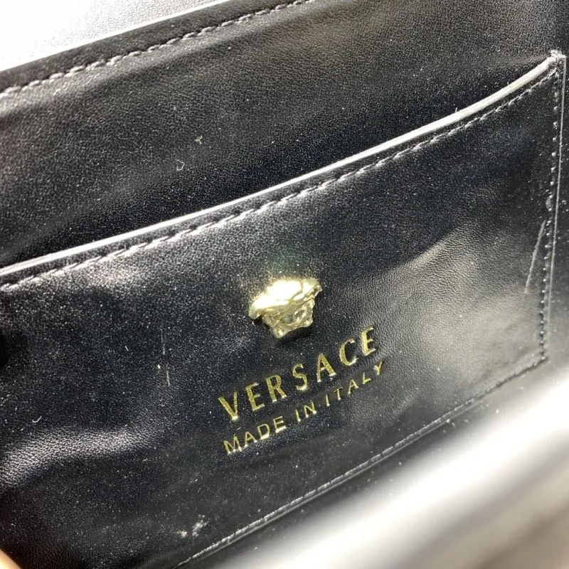 Versace Red Gold Baroque Crossbody Satchel Bag Size 24-7-16cm - Image 9