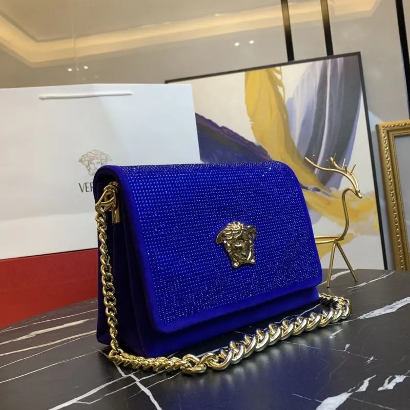 Alternative view of Versace Blue Crystal Embellished Satchel Bag