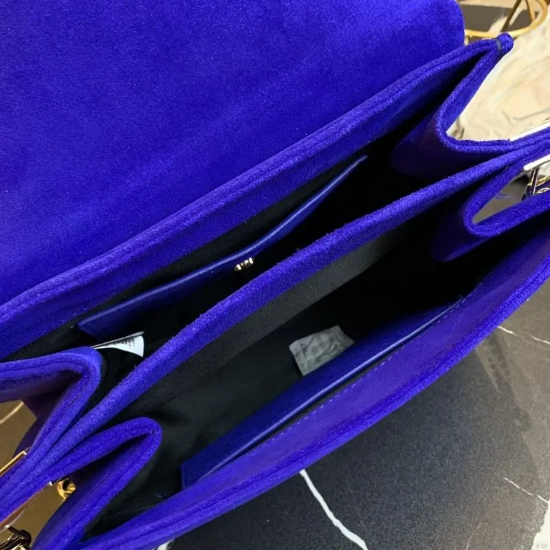 Versace Blue Crystal Embellished Satchel Bag - Image 8