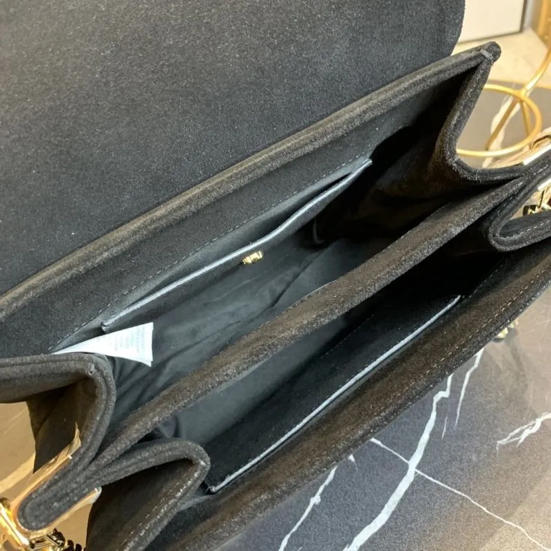 Versace Black Crystal Chain Satchel Bag - Image 8