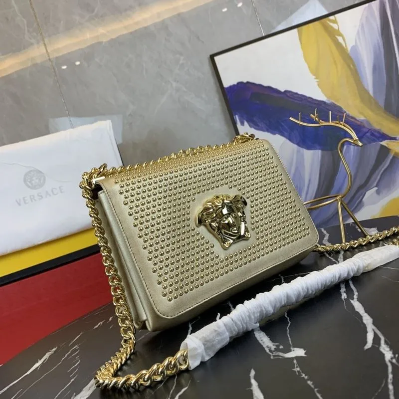 Alternative view of Versace Gold Studded Chain Satchel Bag