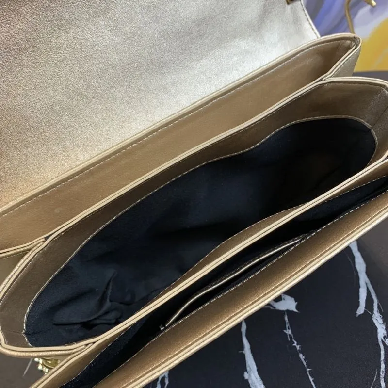 Versace Gold Studded Chain Satchel Bag - Image 8