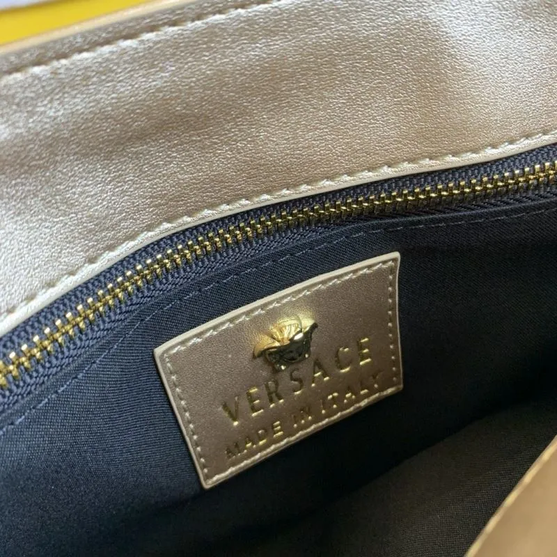 Versace Gold Studded Chain Satchel Bag - Image 9