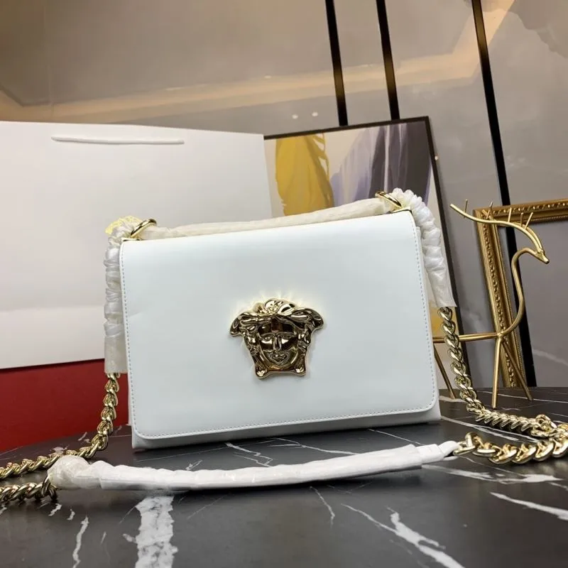 Versace White Chain Satchel Bag 86