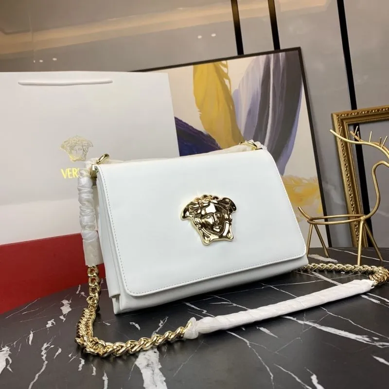 Alternative view of Versace White Chain Satchel Bag 86