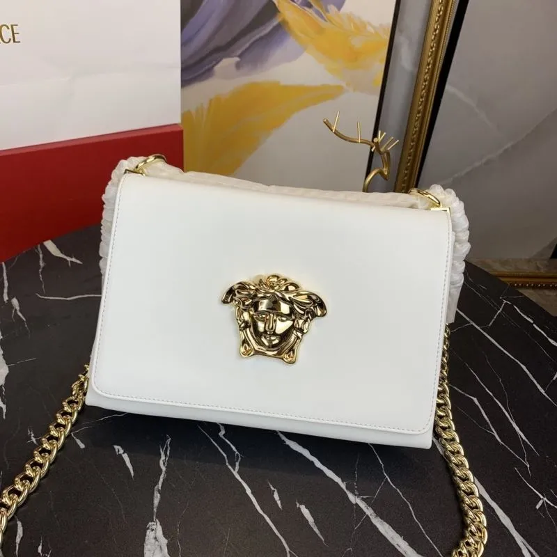 Versace White Chain Satchel Bag 86 - Image 4