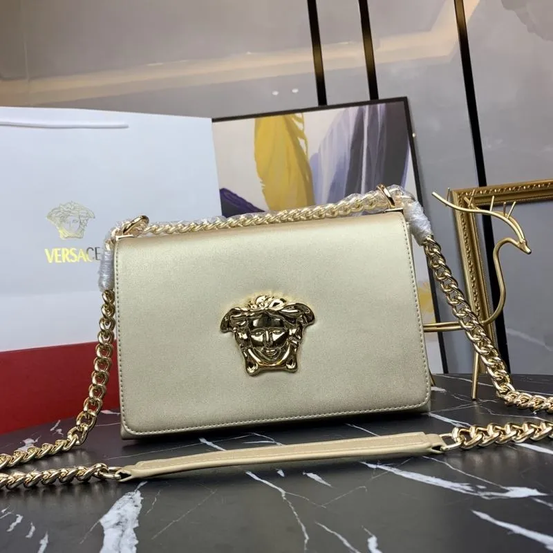 Versace Gold Crossbody Satchel Bag