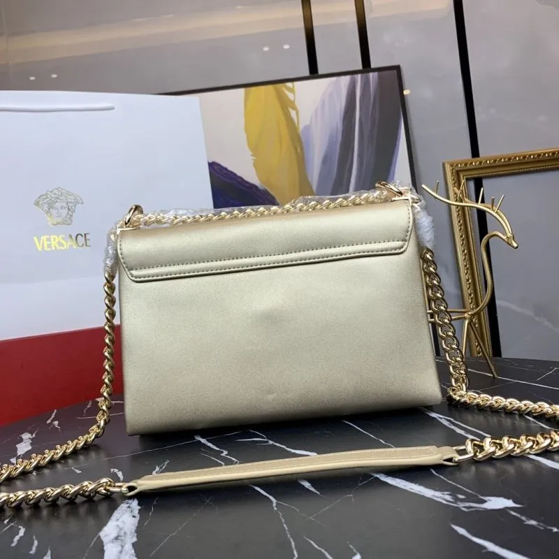 Versace Gold Crossbody Satchel Bag - Image 3