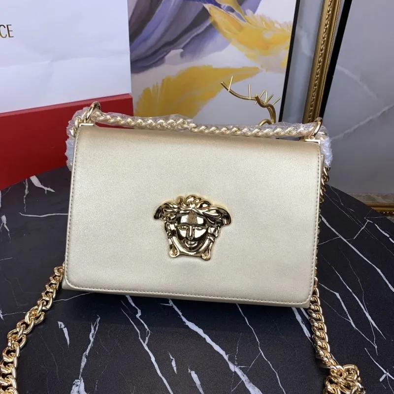 Versace Gold Crossbody Satchel Bag - Image 4