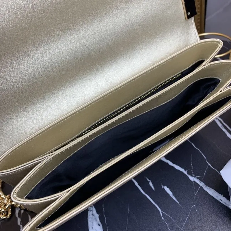 Versace Gold Crossbody Satchel Bag - Image 8
