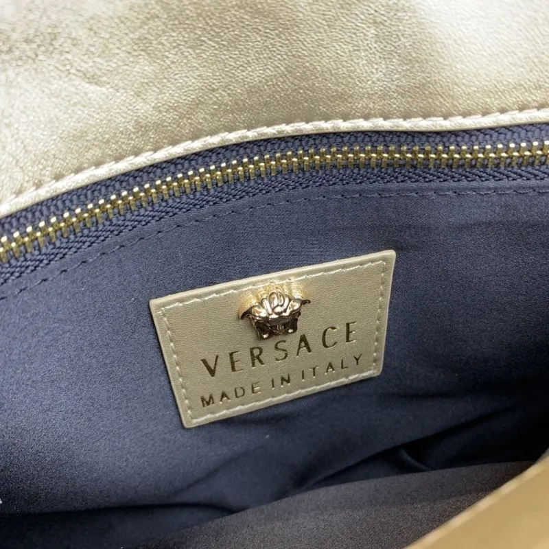 Versace Gold Crossbody Satchel Bag - Image 9
