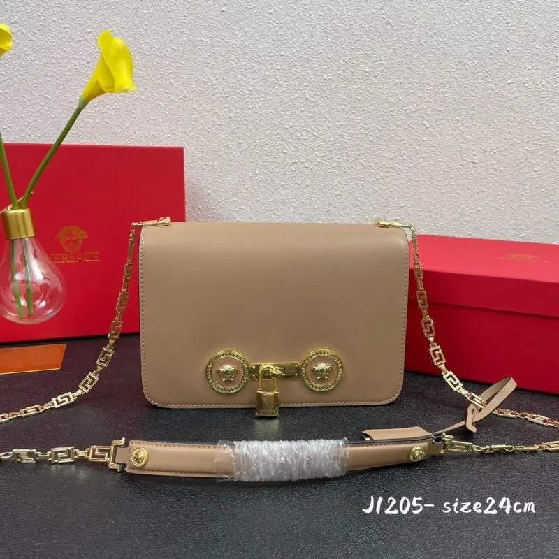 Versace J1205 Beige Satchel Bag 24cm