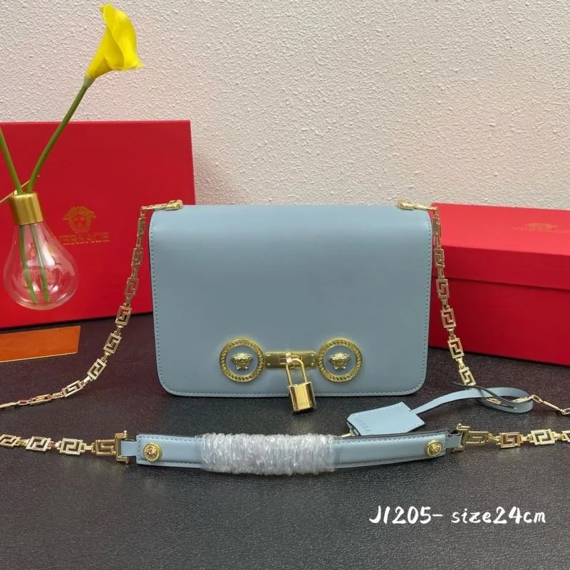 Versace J1205 Light Blue Crossbody Bag Size 24cm