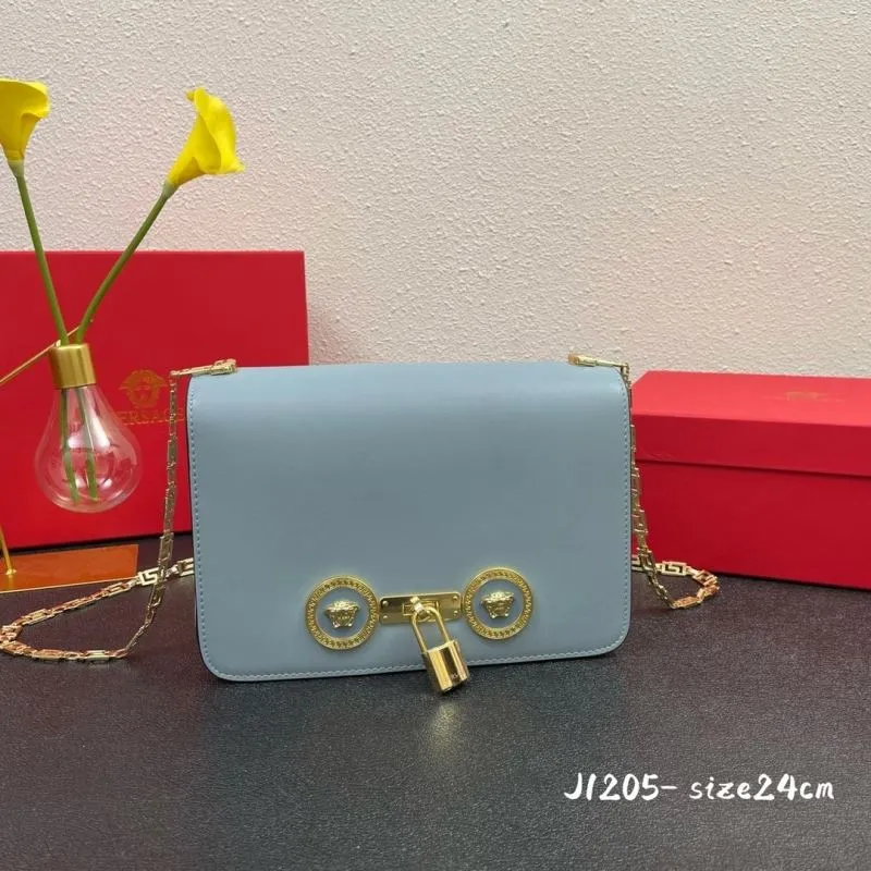 Versace J1205 Light Blue Crossbody Bag Size 24cm - Image 3