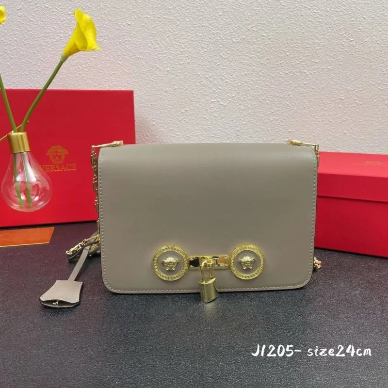 Versace J1205 Gray Satchel Bag 24cm - Image 3