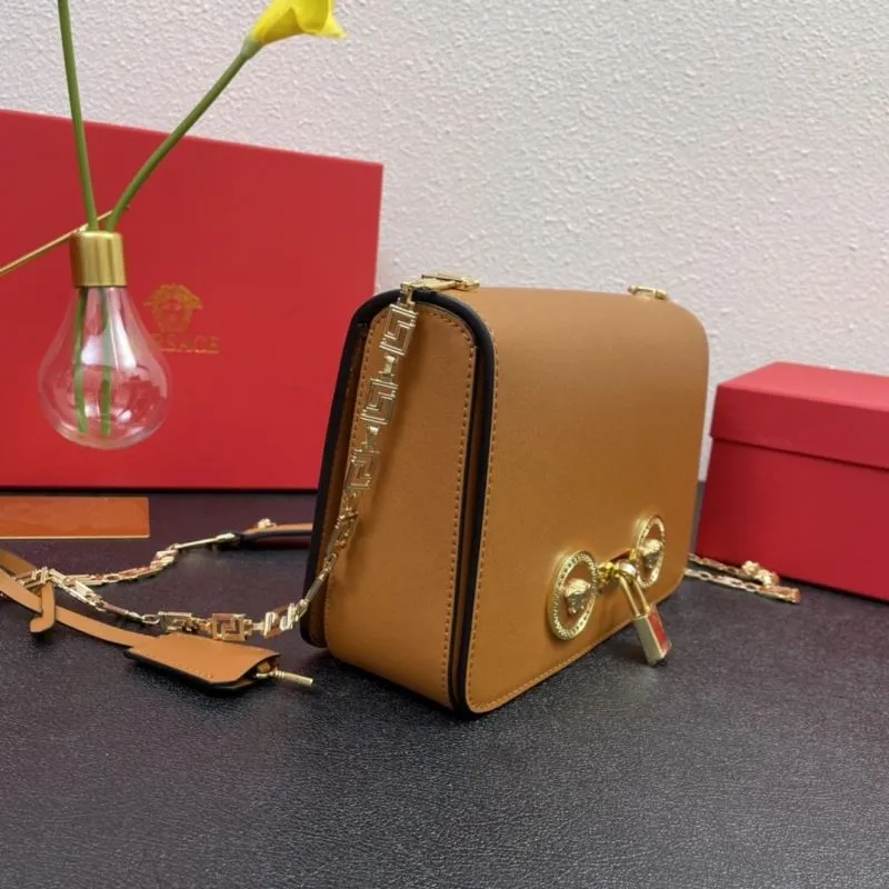 Versace Brown Satchel Bag J1205 Size 24cm - Image 4