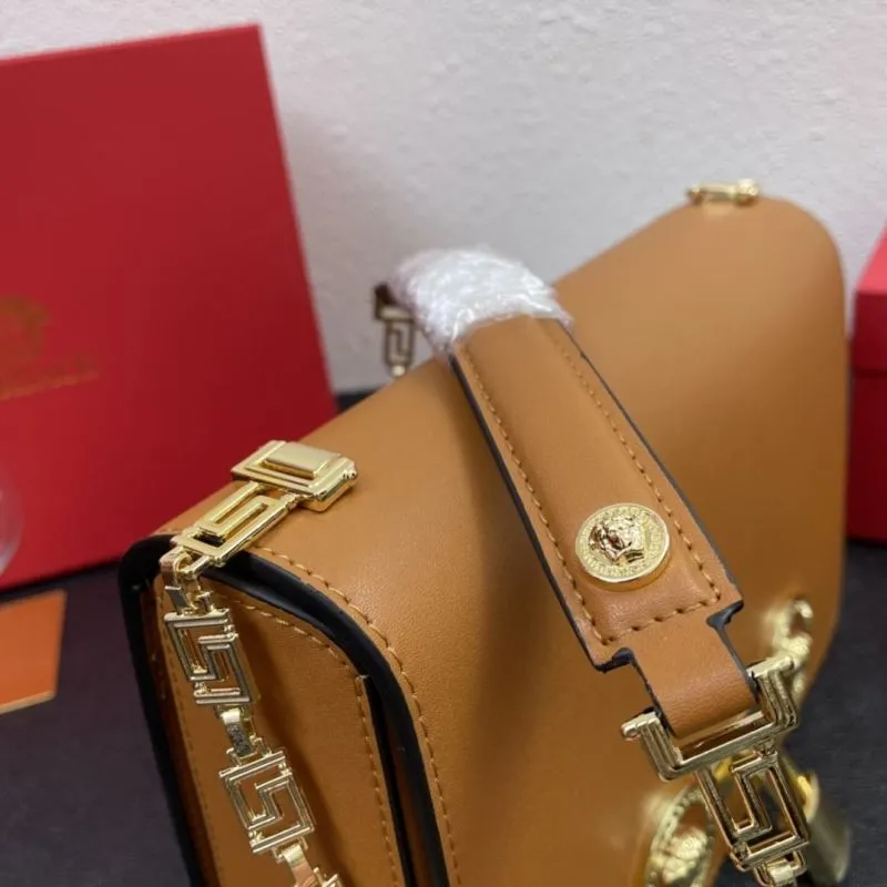 Versace Brown Satchel Bag J1205 Size 24cm - Image 6