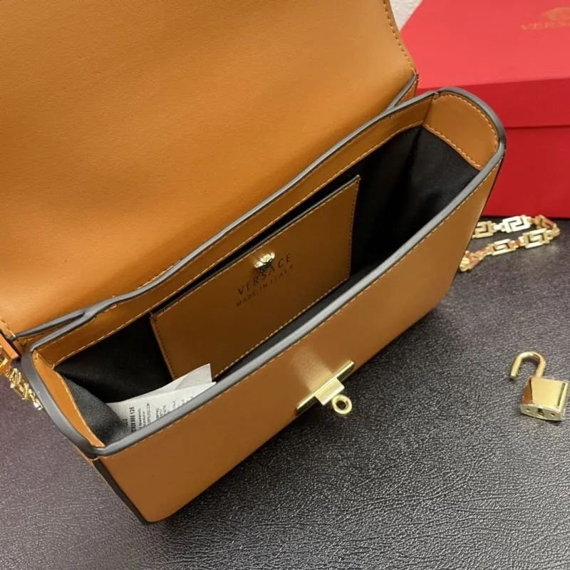 Versace Brown Satchel Bag J1205 Size 24cm - Image 8