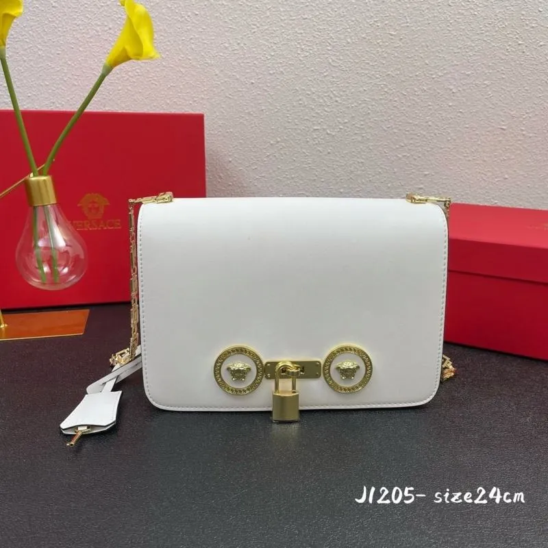 Versace White Satchel Bag J1205 Size 24cm - Image 3