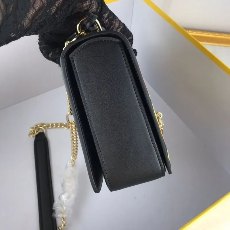 Versace Black Floral Satchel Bag - Image 4