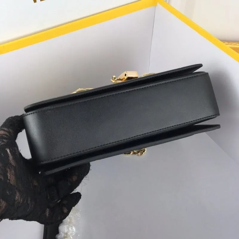 Versace Black Floral Satchel Bag - Image 5