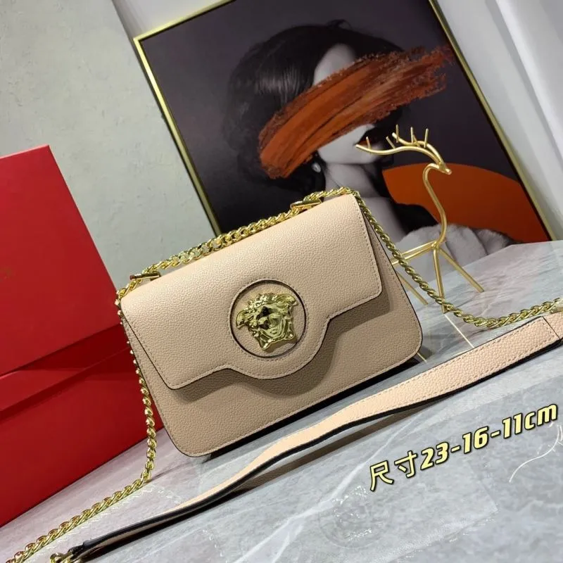 Versace Beige Satchel Crossbody Bag 142