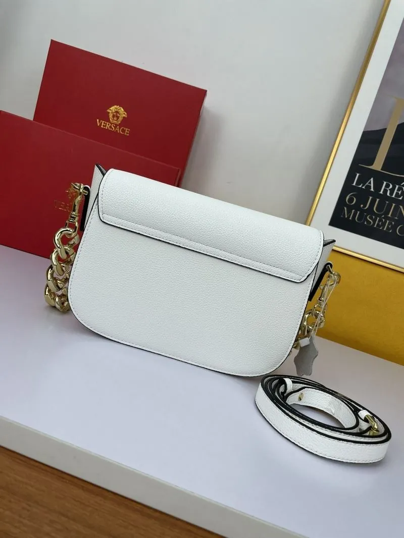 Alternative view of Versace White Leather Chain Satchel Bag