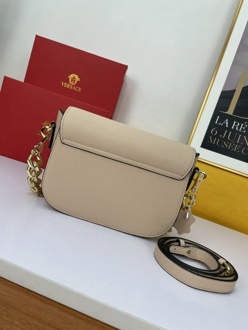 Alternative view of Versace Beige Leather Crossbody Satchel Bag 145