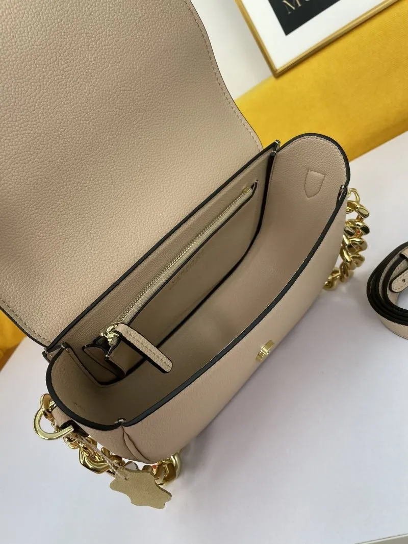 Versace Beige Leather Crossbody Satchel Bag 145 - Image 7