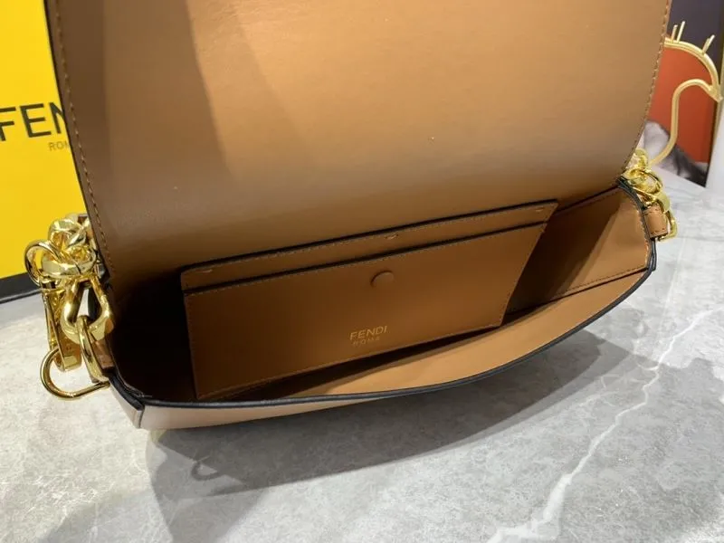 Versace Brown Leather Crossbody Satchel Bag - Image 8