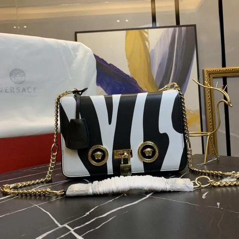 Versace Zebra Print Satchel Bag 154