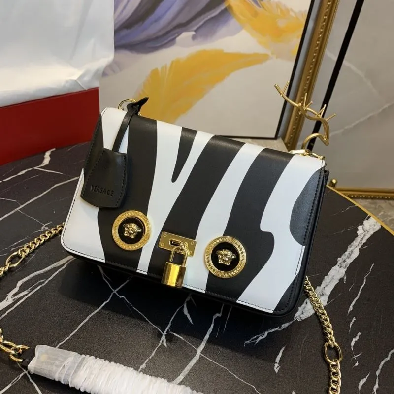 Versace Zebra Print Satchel Bag 154 - Image 4