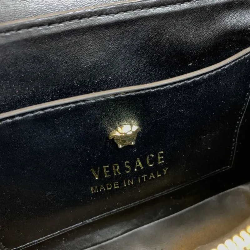 Versace Orange Leopard Print Satchel Bag 156 - Image 9