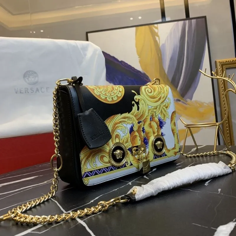 Alternative view of Versace Black Baroque Print Satchel Bag 159