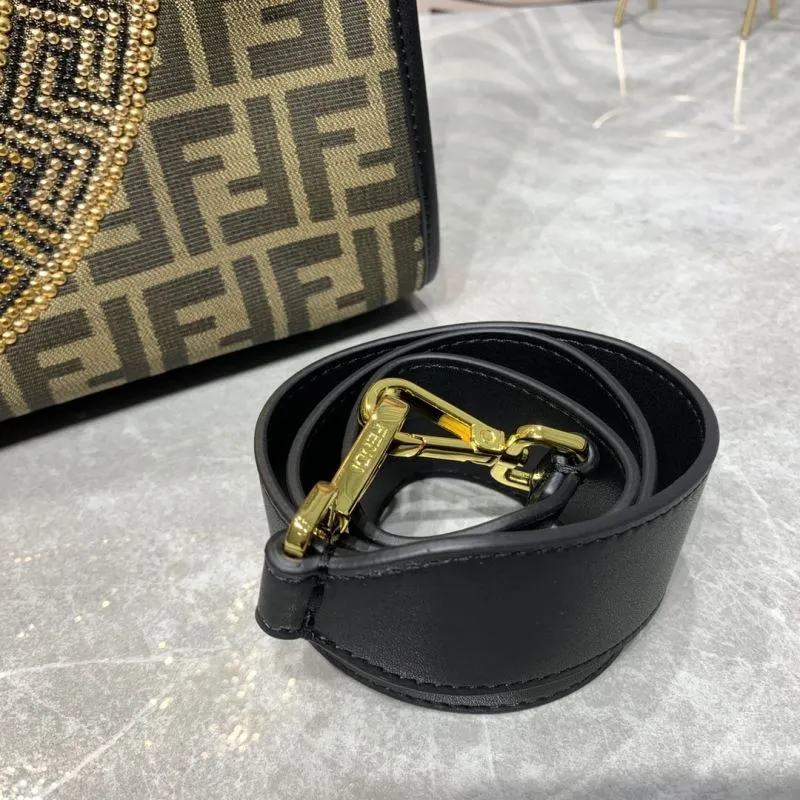 Fendi X Versace Medusa Embellished Tote Bag - Image 5