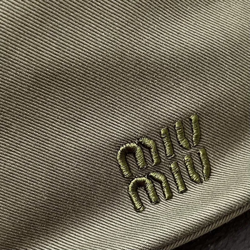 MIU MIU 1E038 Olive Green Bucket Bag - Image 5
