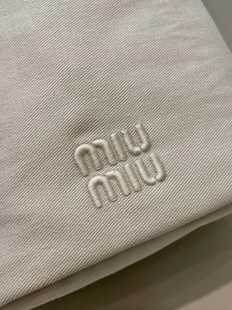 Miu Miu Cream Canvas Bucket Bag - Image 8