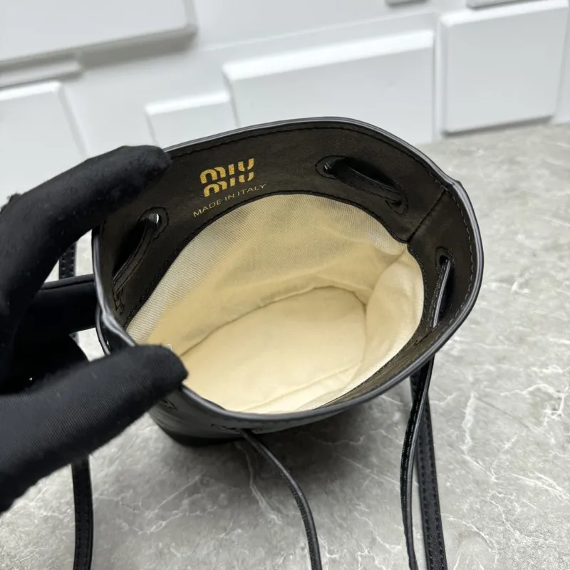 MIU MIU Black Bucket Bag 21 - Image 9