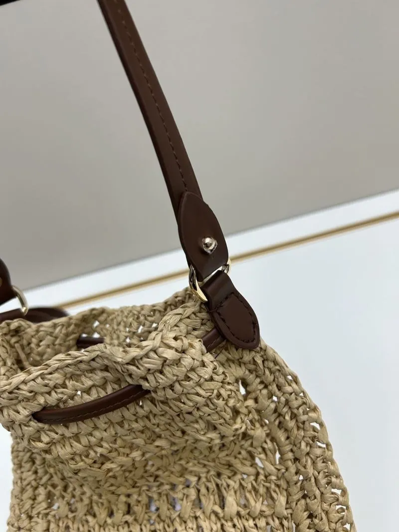 Miu Miu Beige Straw Bucket Bag 3117 - Image 5