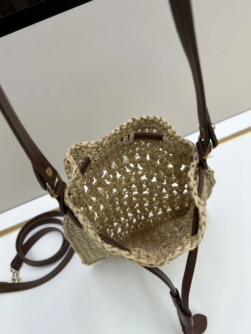 Miu Miu Beige Straw Bucket Bag 3117 - Image 6