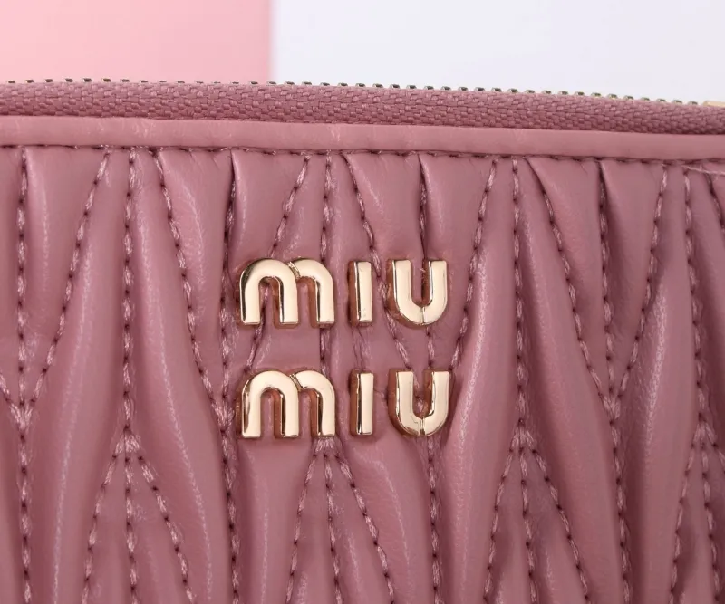 Miu Miu Pink Compact Zipper Wallet - Image 6