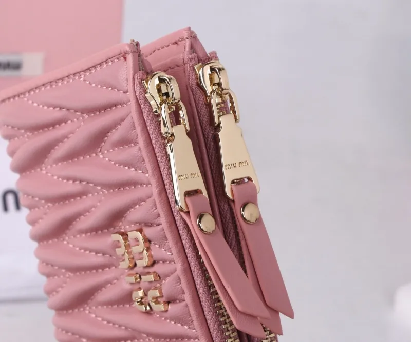 Miu Miu Pink Compact Zipper Wallet - Image 7