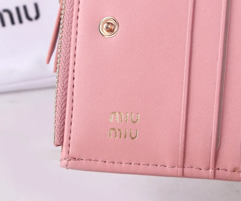 Miu Miu Pink Compact Zipper Wallet - Image 9