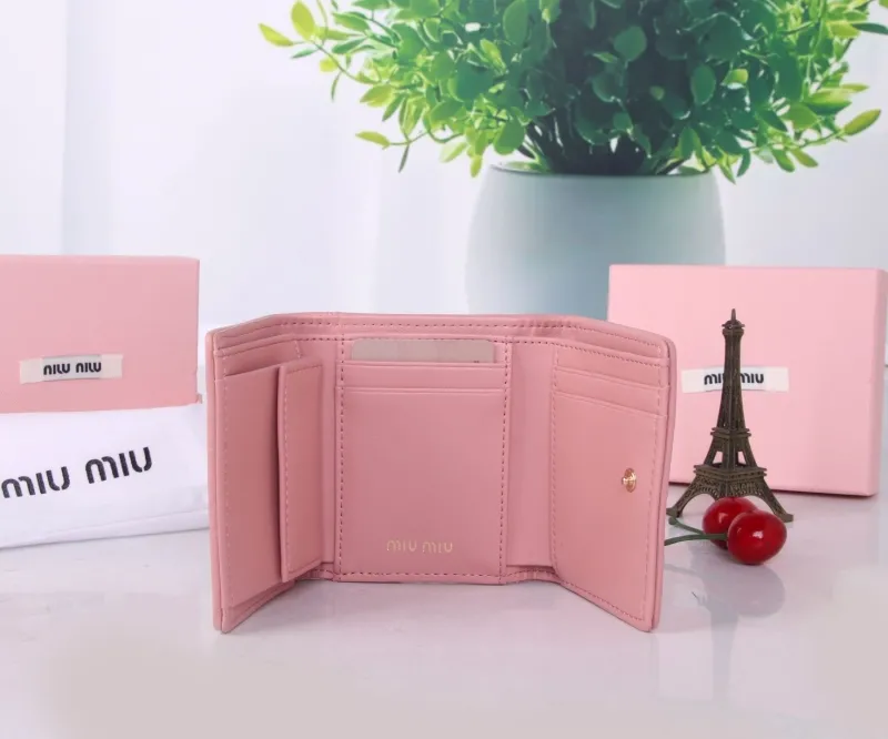 MIU MIU Pink Quilted Leather Wallet - Image 6