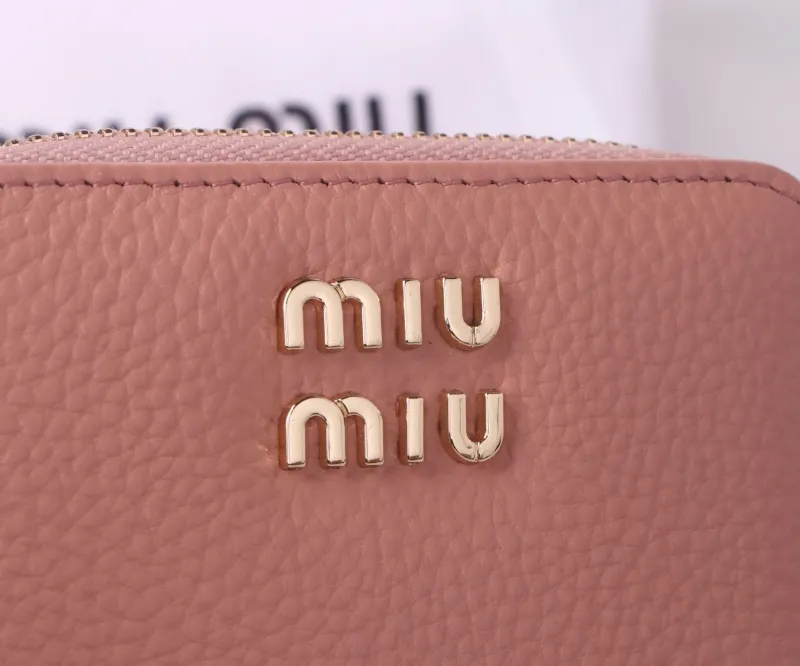 Miu Miu Pink Leather Zip Wallet - Image 4